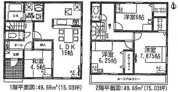 Floor plan. 28.8 million yen, 4LDK, Land area 132.8 sq m , Building area 99.38 sq m