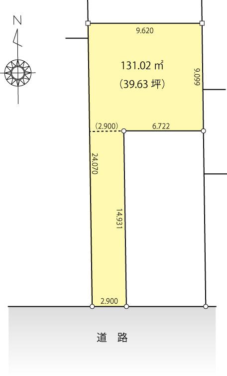 Compartment figure. Land price 18,800,000 yen, Land area 131.02 sq m