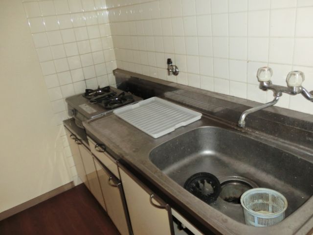 Kitchen. Large sink is happy