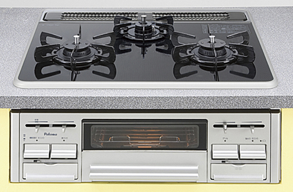 Kitchen.  [Hyper-glass top stove] Adopt a glass top that is easy to clean the plate of the stove. It is strong specification impact subjected to the glass coating of two layers. Also, Since the three-necked a stove can be an efficient cooking (same specifications)