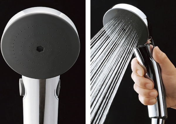 Variety of services.  [Unit bus switch shower] Put out the hot water " ・ Operation of stop "is, Because you can only push the slide switch on the side of the shower head, Effective water-saving. Reduces the leave out of the shower (same specifications)