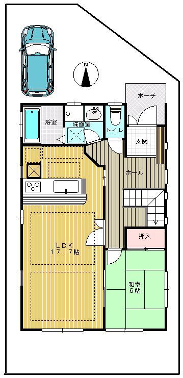 Floor plan. 33,800,000 yen, 4LDK, Land area 158.78 sq m , Building area 111.78 sq m 1F