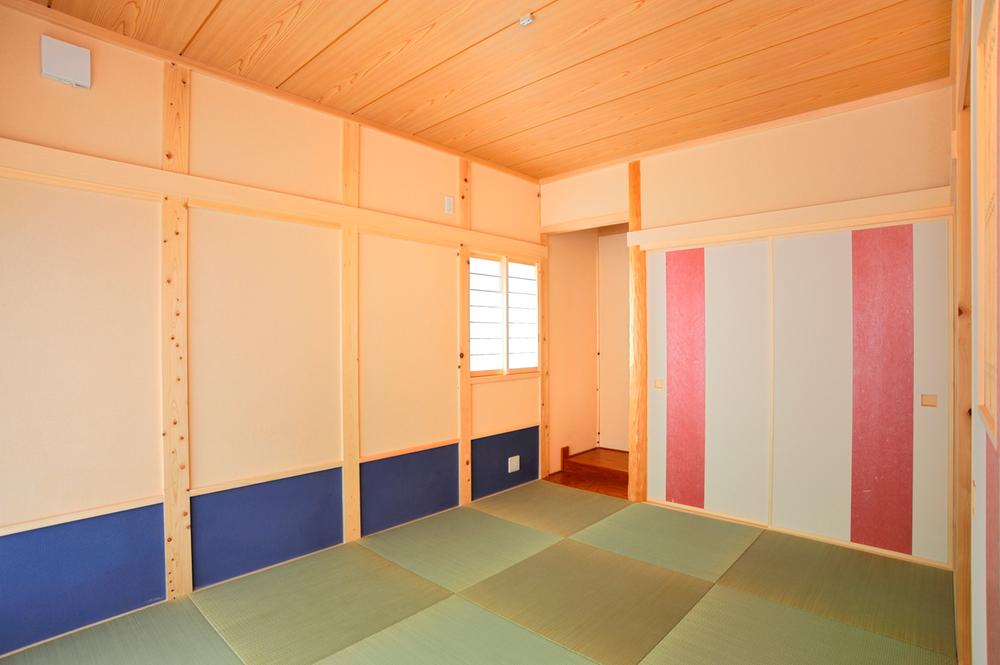 Building plan example (introspection photo). (Our construction Japanese-style plan example 1) cosmetic pillar ・ Alcove ・ Traditional and stylish Japanese-style room with a long press.
