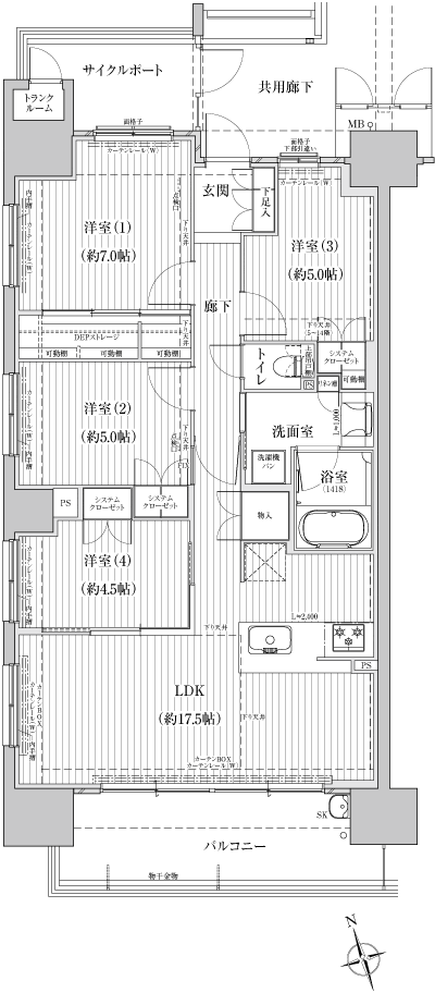 Floor: 4LDK, occupied area: 85.35 sq m