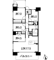 Floor: 4LDK, occupied area: 85.35 sq m