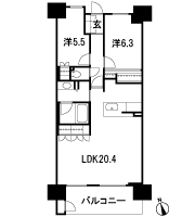 Floor: 2LDK, occupied area: 71.14 sq m