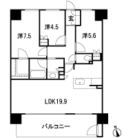 Floor: 3LDK, occupied area: 80.29 sq m