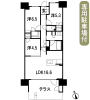 Floor: 3LDK, occupied area: 74.83 sq m