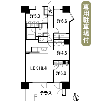 Floor: 4LDK, occupied area: 86.34 sq m