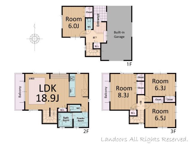 Floor plan. 35,800,000 yen, 4LDK, Land area 84.18 sq m , Building area 127.6 sq m floor plan