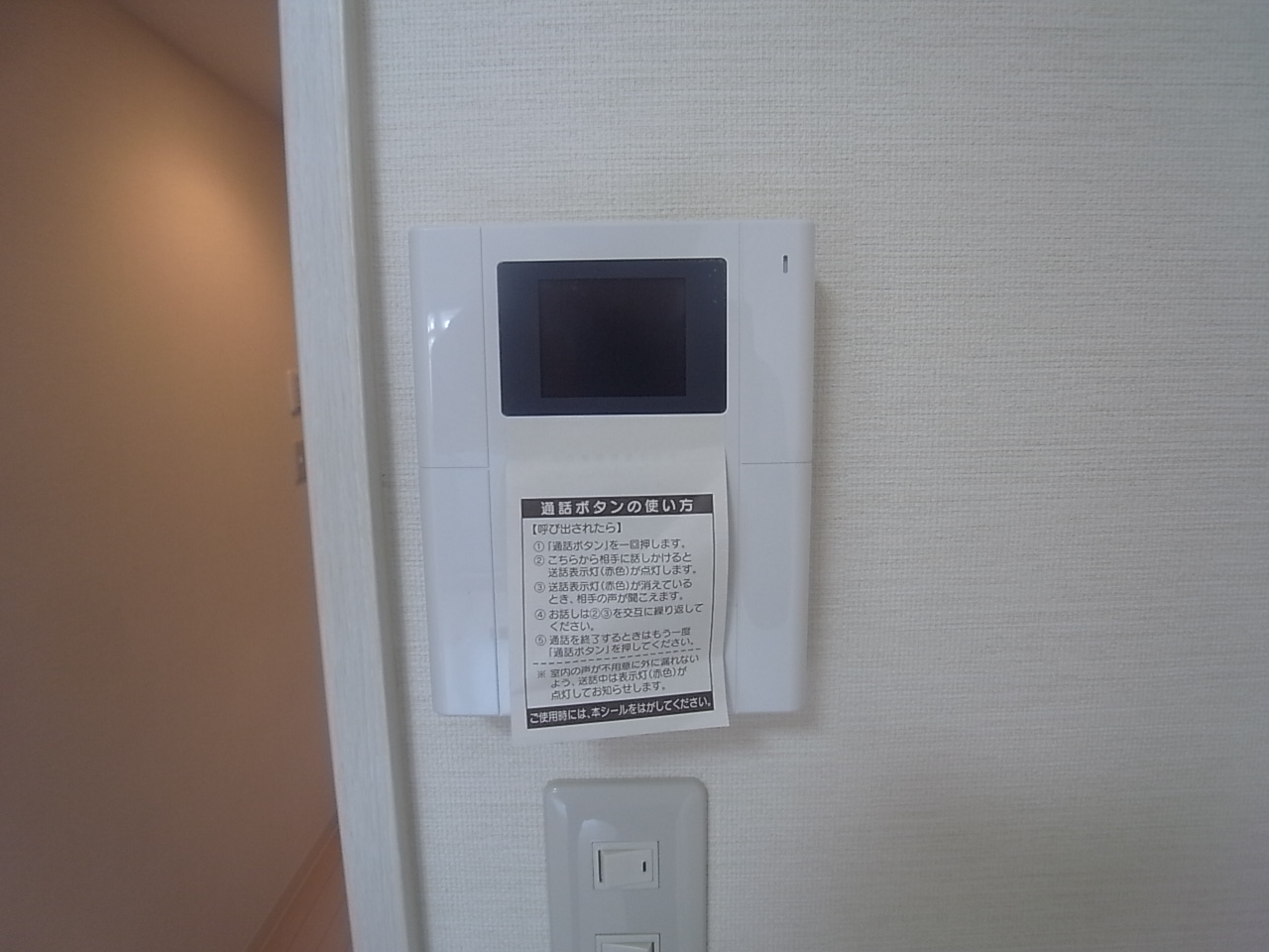 Security. Intercom with TV monitor