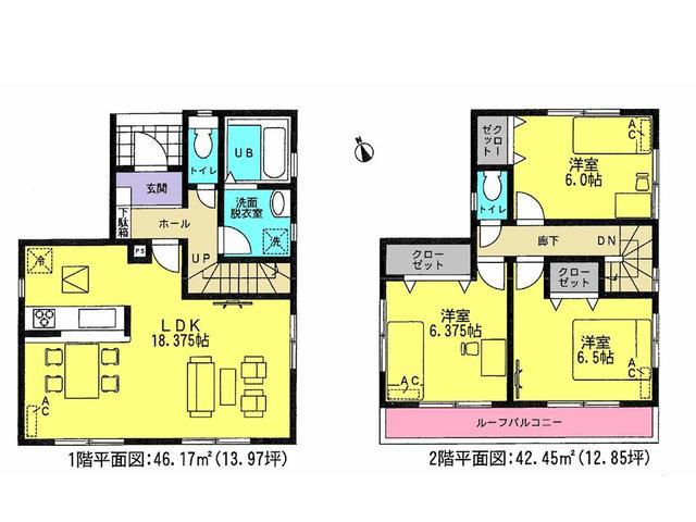 Floor plan. 26,900,000 yen, 3LDK, Land area 99.24 sq m , Building area 88.62 sq m floor plan
