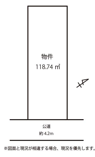 Compartment figure. Land price 24,800,000 yen, Land area 118.74 sq m