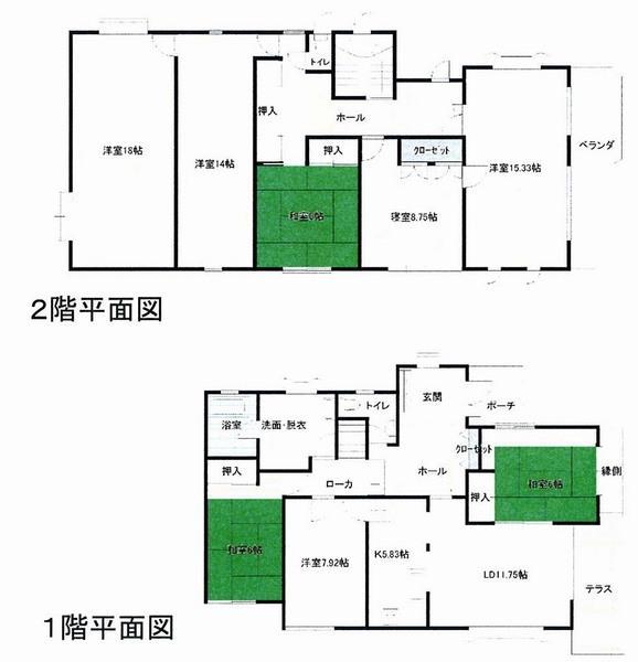Floor plan. 94,500,000 yen, 8LDK, Land area 745.26 sq m , Building area 249.3 sq m