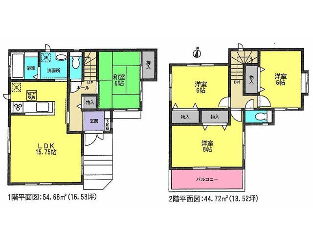 Floor plan. 42,900,000 yen, 4LDK, Land area 161.17 sq m , Building area 99.38 sq m floor plan