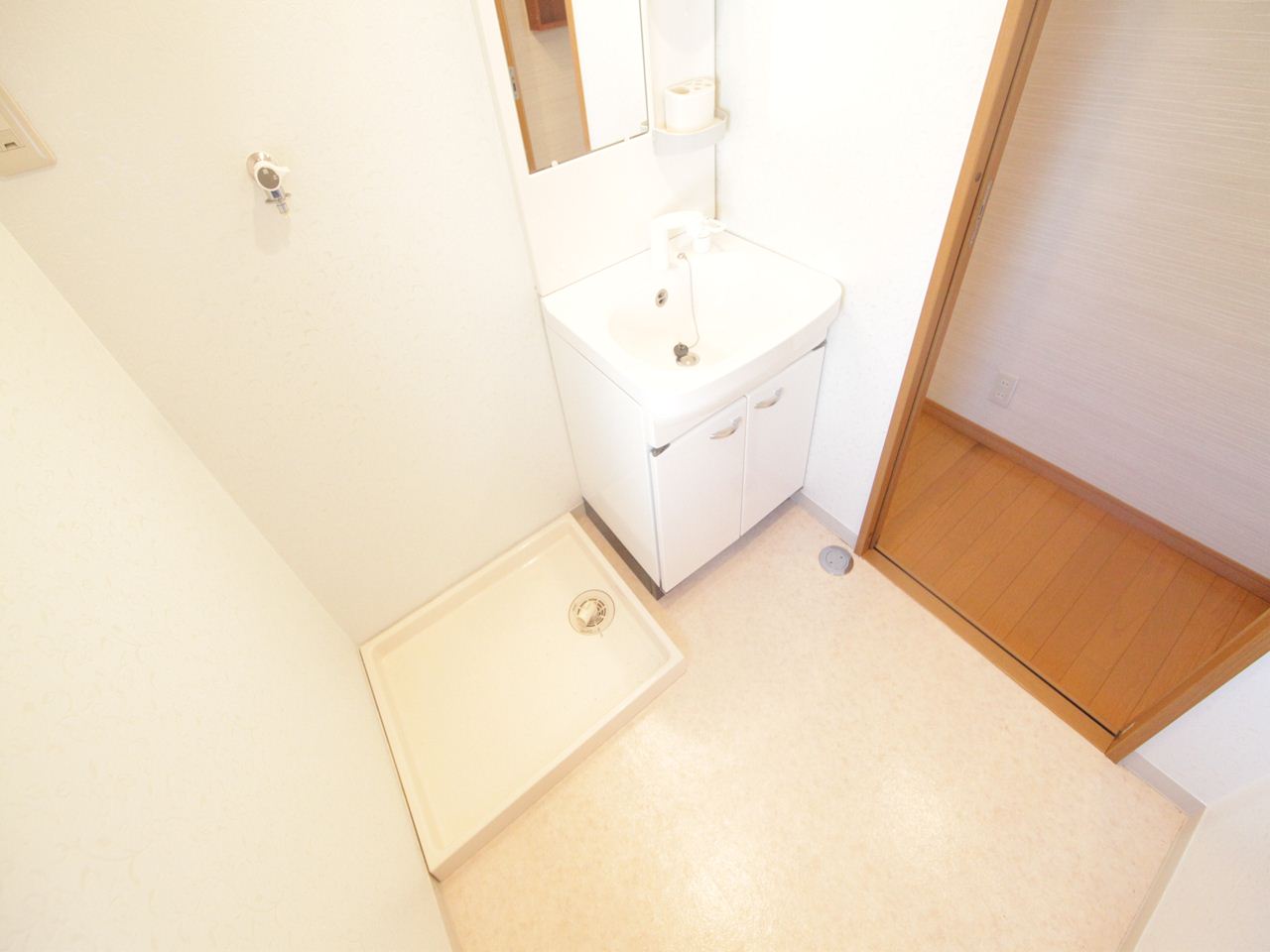 Washroom. Dressing room Shampoo dresser Washing machine in the room