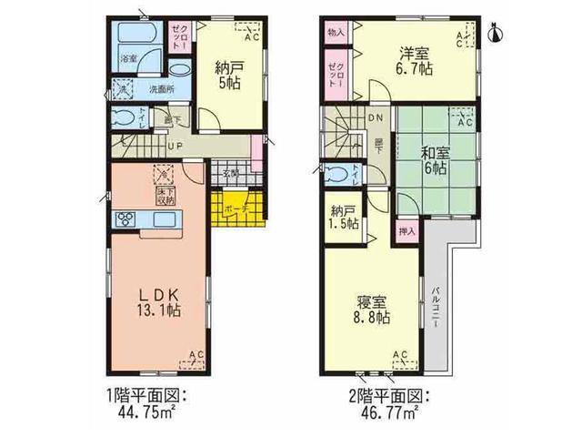 Floor plan. 34,900,000 yen, 3LDK+S, Land area 157.42 sq m , Building area 91.52 sq m floor plan