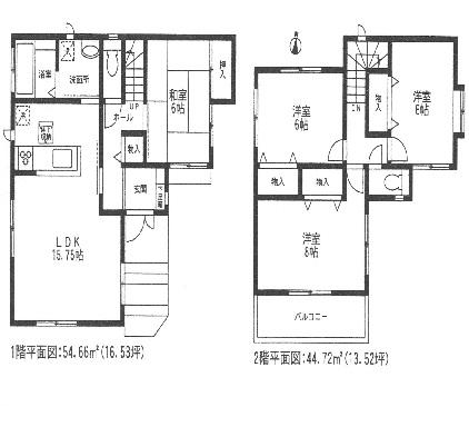 Floor plan. 42,900,000 yen, 4LDK, Land area 161.17 sq m , Building area 99.38 sq m
