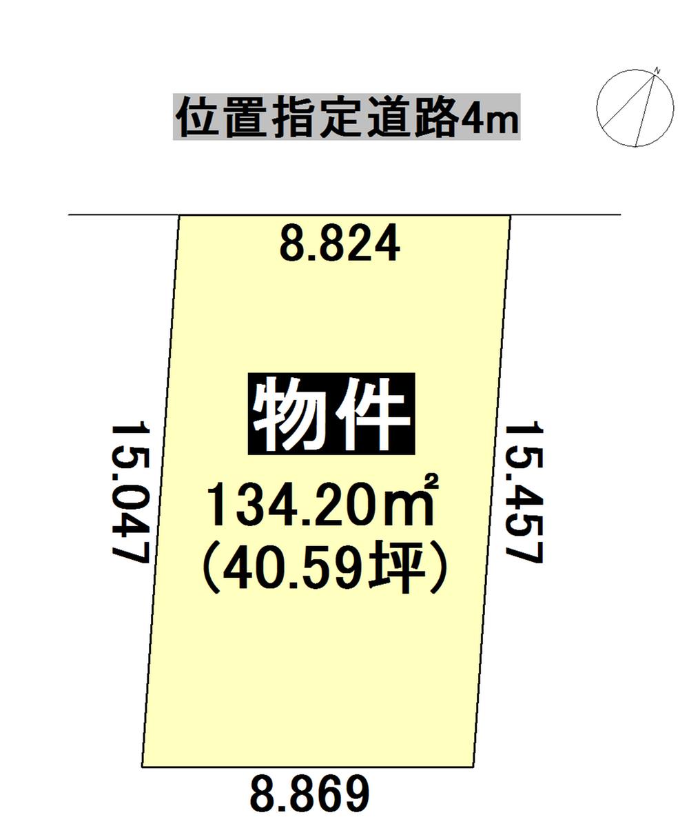 Compartment figure. Land price 33,600,000 yen, Land area 134.2 sq m