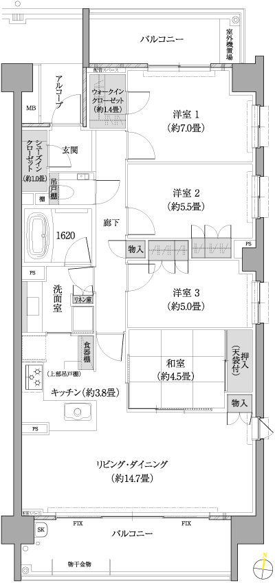 Floor: 4LDK + WIC + SIC, the occupied area: 93.34 sq m, Price: TBD