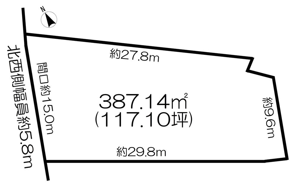 Compartment figure. Land price 39 million yen, Land area 387.14 sq m