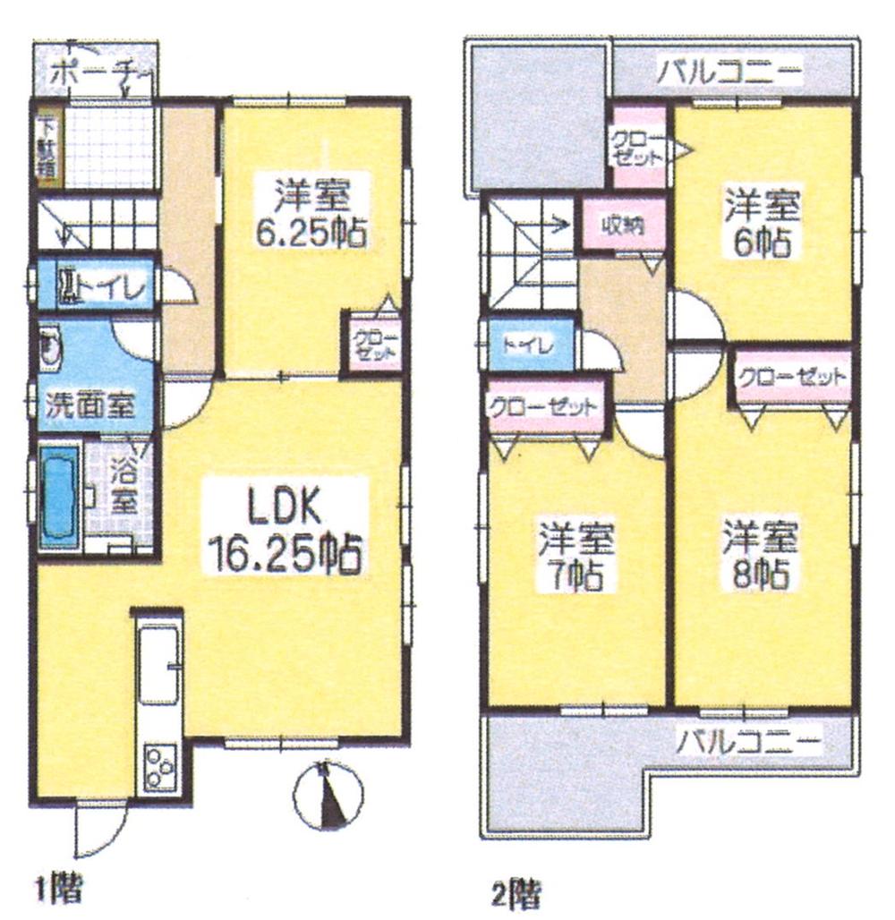 Floor plan. 40,880,000 yen, 4LDK, Land area 122.03 sq m , Building area 101.46 sq m