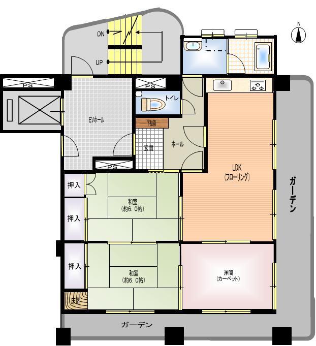 Floor plan. 3LDK, Price 11.5 million yen, Footprint 67.5 sq m , Balcony area 28.8 sq m