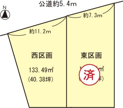 Compartment figure. Land price 29,060,000 yen, Land area 133.49 sq m