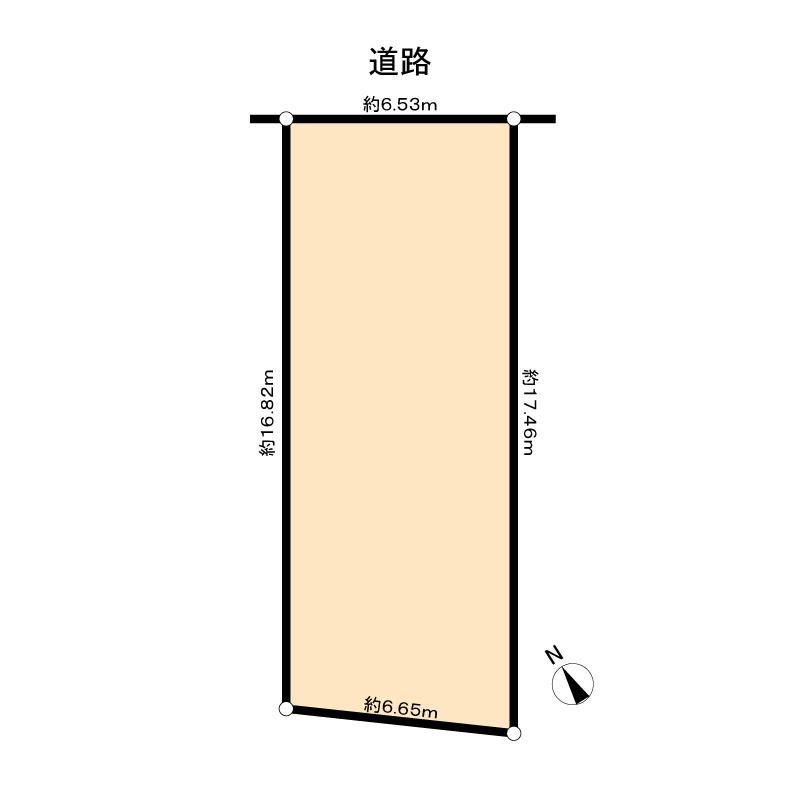 Compartment figure. Land price 39,900,000 yen, Population between the land area 113.51 sq m 6.5m