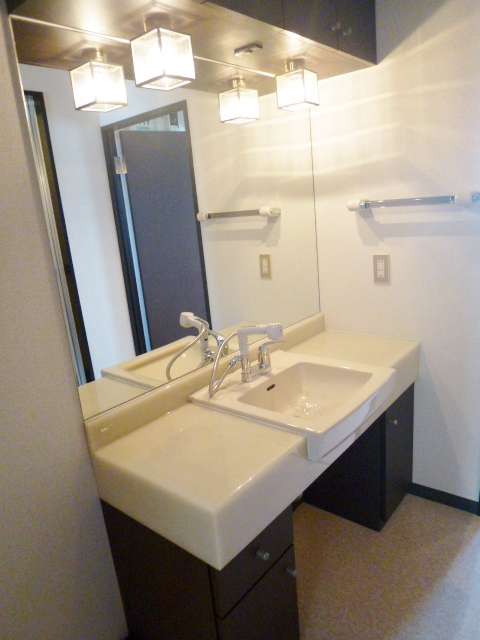 Washroom. Wash basin Shower type Dressing room ・ Here is also a washing machine Storage