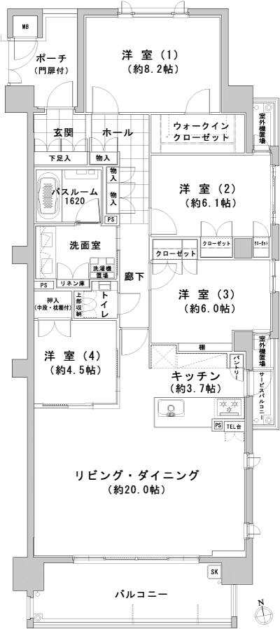 Floor: 4LDK + WIC, the occupied area: 110.27 sq m, Price: TBD