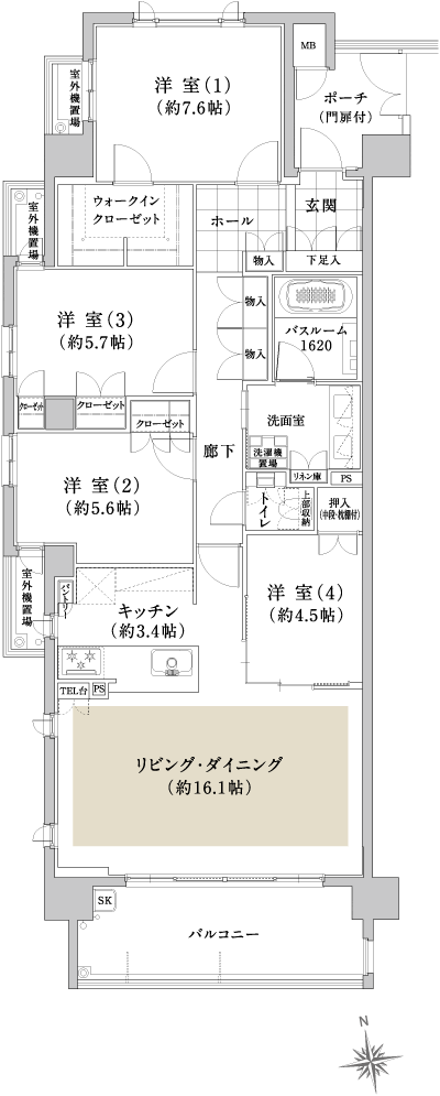 Floor: 4LDK + WIC, the occupied area: 101.75 sq m, Price: TBD