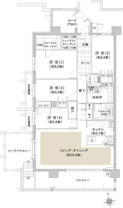 Floor: 4LDK + storeroom + WIC + SIC, the occupied area: 113.16 sq m, Price: TBD