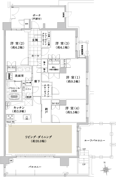 Floor: 4LDK + storeroom + WIC + SIC, the occupied area: 115.71 sq m, Price: TBD