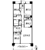 Floor: 4LDK, the area occupied: 89.7 sq m, Price: TBD