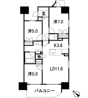 Floor: 3LDK, occupied area: 70.01 sq m, Price: TBD