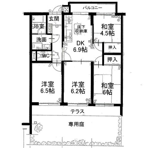 Floor plan. 4DK, Price 9.8 million yen, Occupied area 67.66 sq m , Balcony area 4.2 sq m