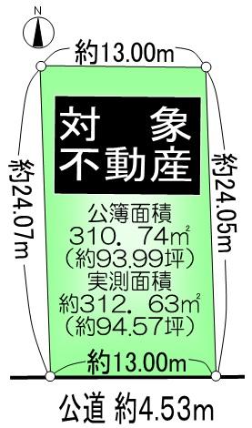 Compartment figure. Land price 100 million 22,180,000 yen, Land area 310.74 sq m