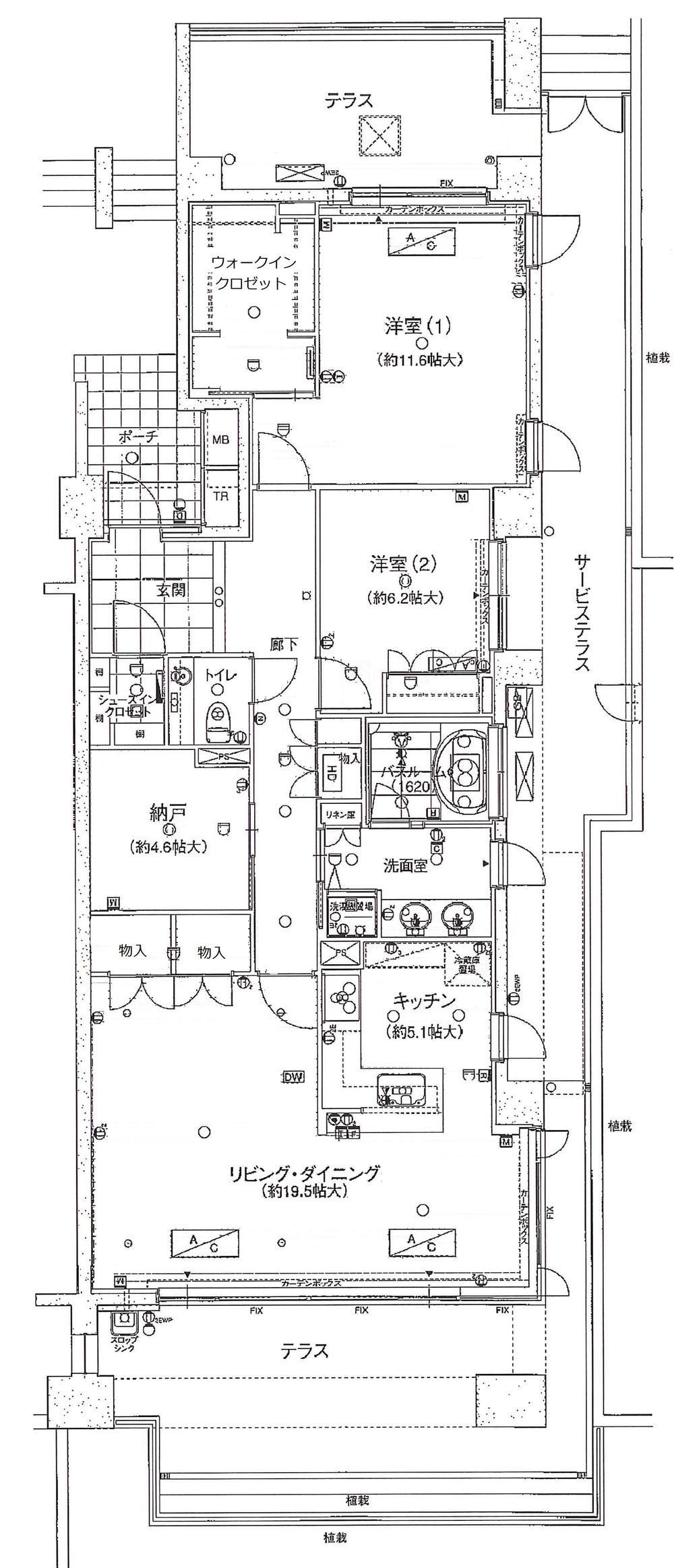 Floor plan. 2LDK + S (storeroom), Price 69 million yen, Footprint 118.15 sq m , Balcony area 74.26 sq m