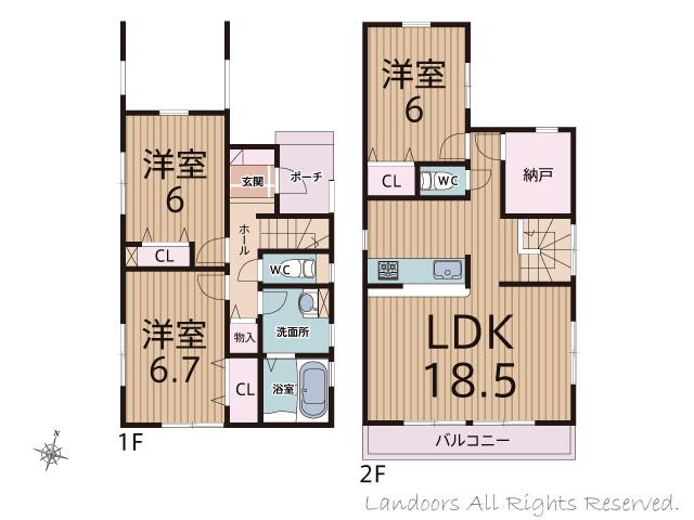 Floor plan. 29,900,000 yen, 3LDK, Land area 103.71 sq m , Building area 95.65 sq m floor plan