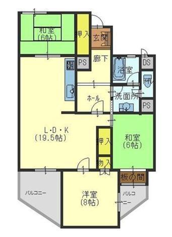Floor plan. 3LDK, Price 13.8 million yen, Occupied area 80.67 sq m , Balcony area 5.21 sq m H26.1_Tsukirifomukanseiyotei