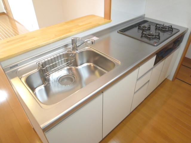 Kitchen. Sink is also a large easy-to-use kitchen