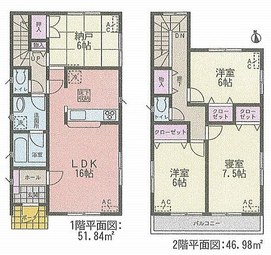 Floor plan. 35,900,000 yen, 3LDK + S (storeroom), Land area 116.18 sq m , Building area 98.82 sq m