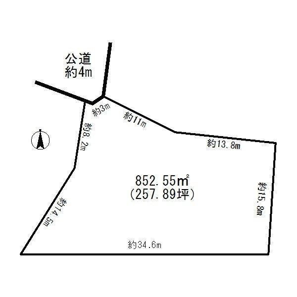 Compartment figure. Land price 92 million yen, Land area 852.55 sq m