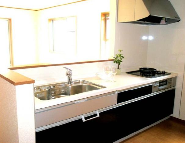 Same specifications photo (kitchen). System kitchen 3-neck gas stove With under-floor storage
