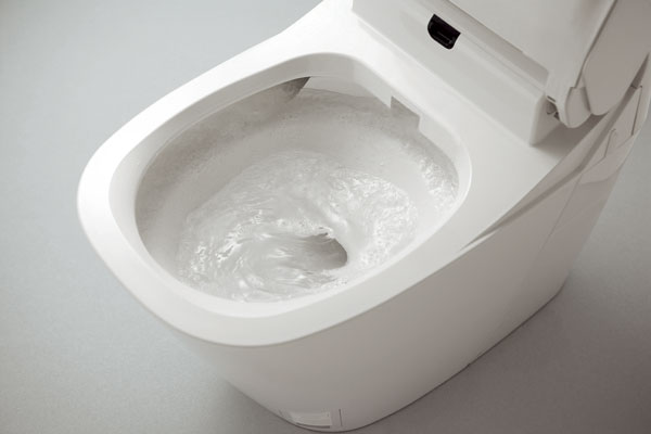Toilet.  [toilet] Adopt a fully automatic strike same toilet "La Uno". Panasonic own turn trap drainage system, The spiral of water flow, Water per one time and 5.7L, You flow with less water (same specifications)