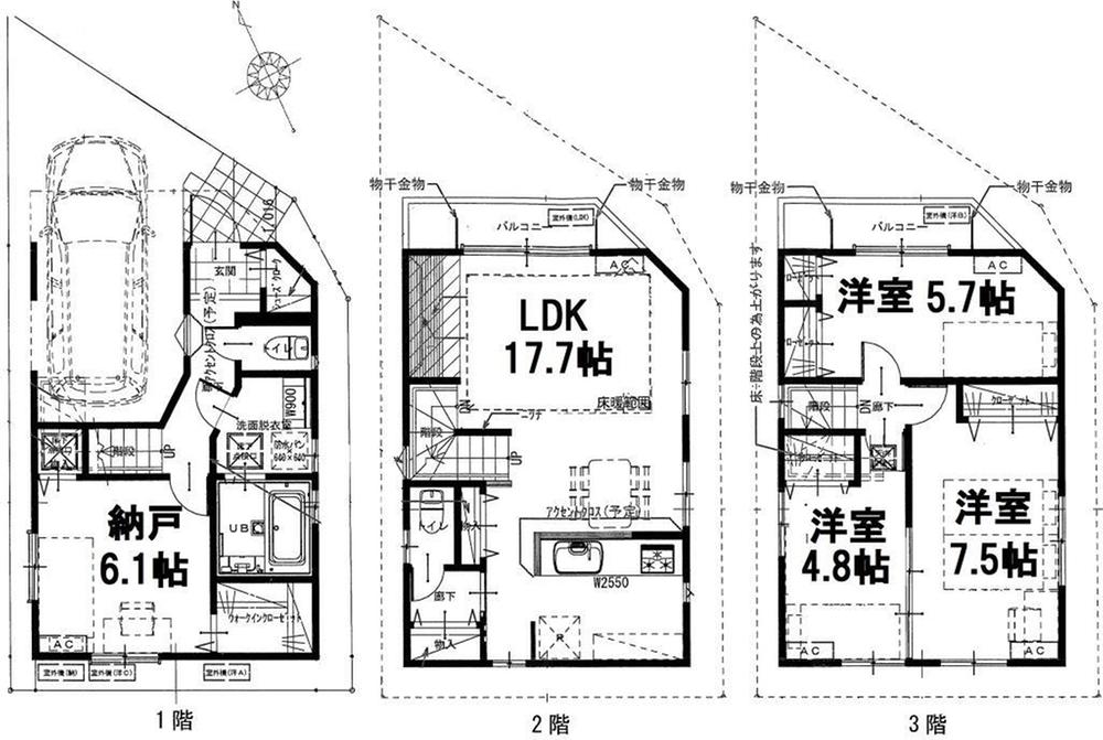Floor plan. (D Building), Price 37,800,000 yen, 3LDK+S, Land area 60.24 sq m , Building area 100.11 sq m