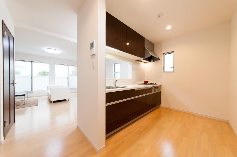 Kitchen. Wife safe design overlooking the family from the kitchen. (E Building)