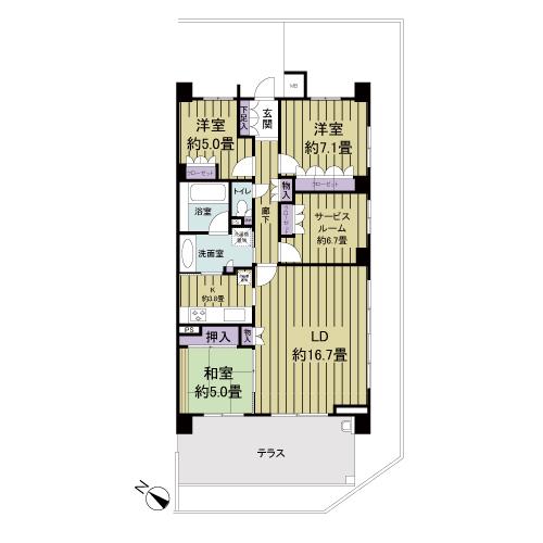 Floor plan. 3LDK + S (storeroom), Price 32,800,000 yen, Occupied area 96.52 sq m