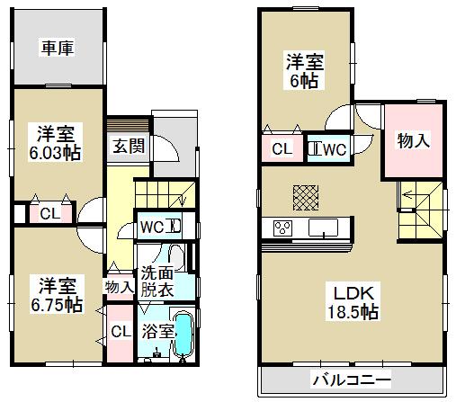 Floor plan. (1 Building), Price 28,900,000 yen, 3LDK+S, Land area 103.71 sq m , Building area 95.65 sq m